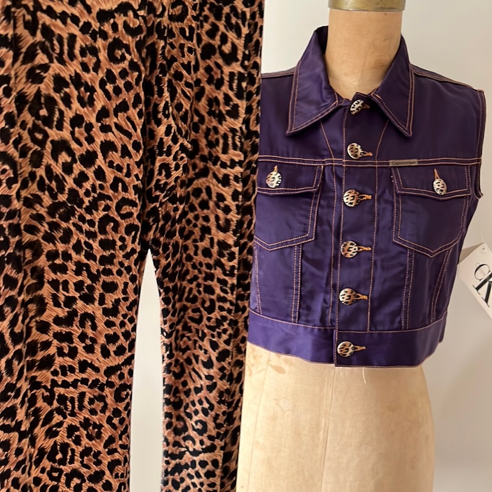 Vintage Leopard Vest & pants set